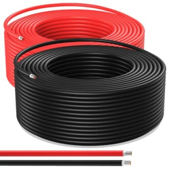 Bateria Power Solar Panel Wire 50Ft Black and Red Kit Review
